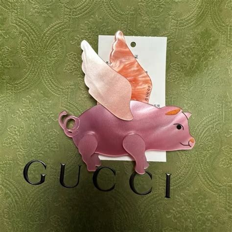 gucci vintage broche new pig|gucci flying pig sweatshirt.